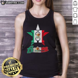 Good Houston Astros baseball tank top featuring a vibrant Mexican flag design, perfect for fans and summer wear.