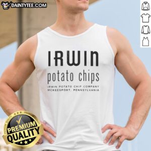 Good Irwin Potato Chips tank top featuring vibrant graphics and a casual design, perfect for snack lovers and fashion enthusiasts.