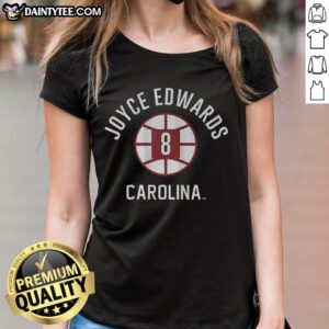 Alt Text: Good Joyce Edwards South Carolina Gamecocks basketball ladies tee with name and number design, perfect for fans.