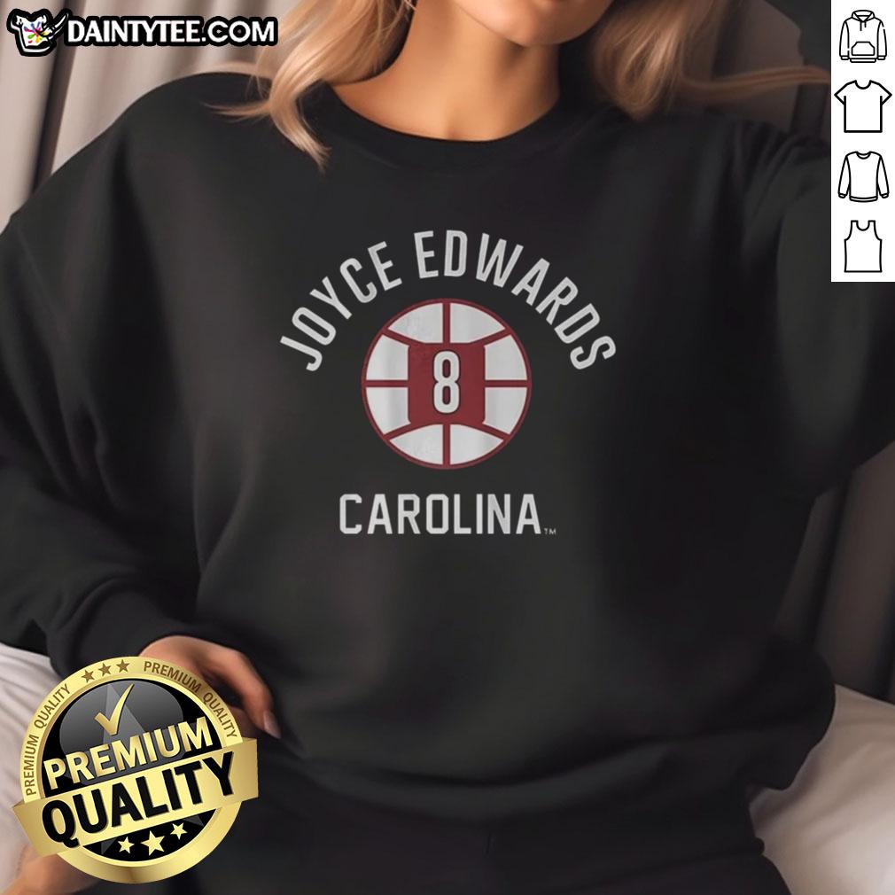 Alt Text: Good Joyce Edwards South Carolina Gamecocks basketball sweatshirt featuring name and number design, perfect for fans.