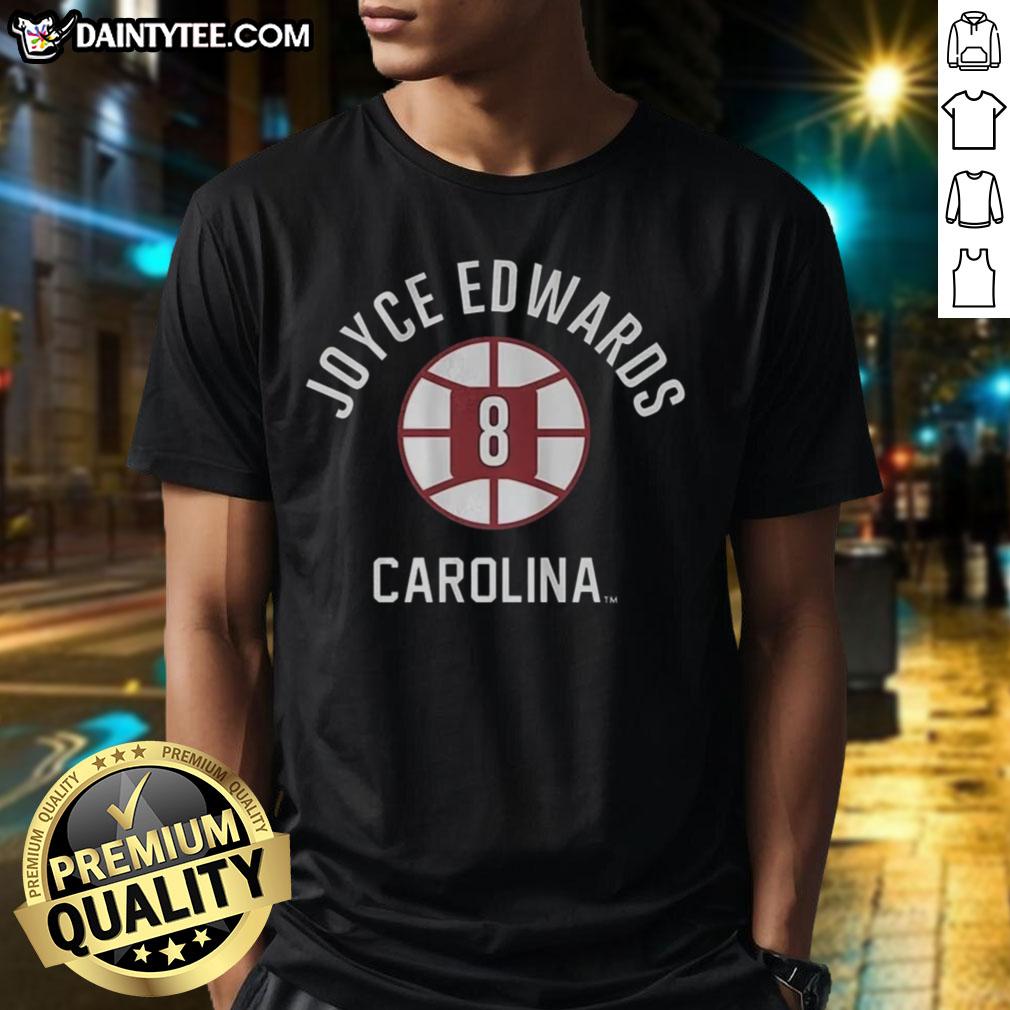 Good Joyce Edwards South Carolina Gamecocks Basketball Name And Number Ball 8 T-Shirt featuring team colors and logo.