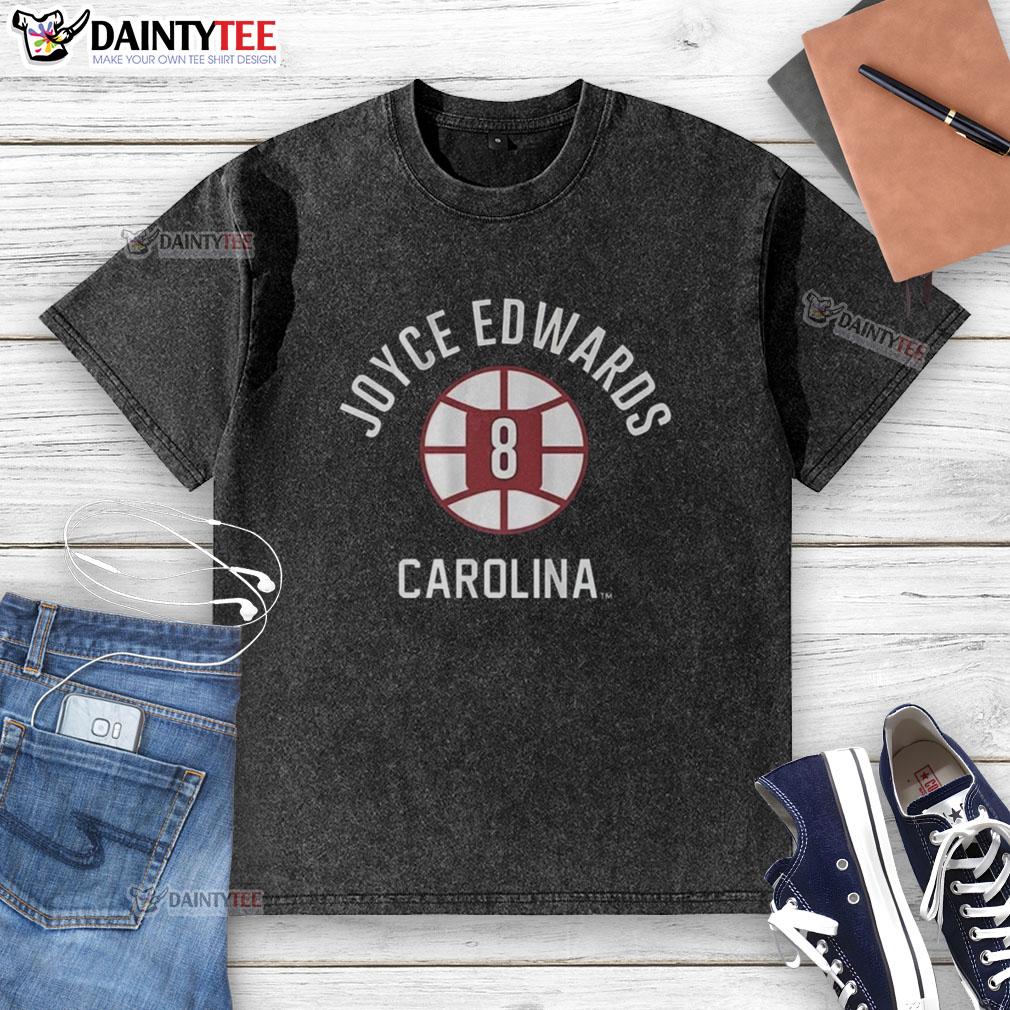 Good Joyce Edwards South Carolina Gamecocks basketball name and number ball 8 washed t-shirt in vibrant colors.