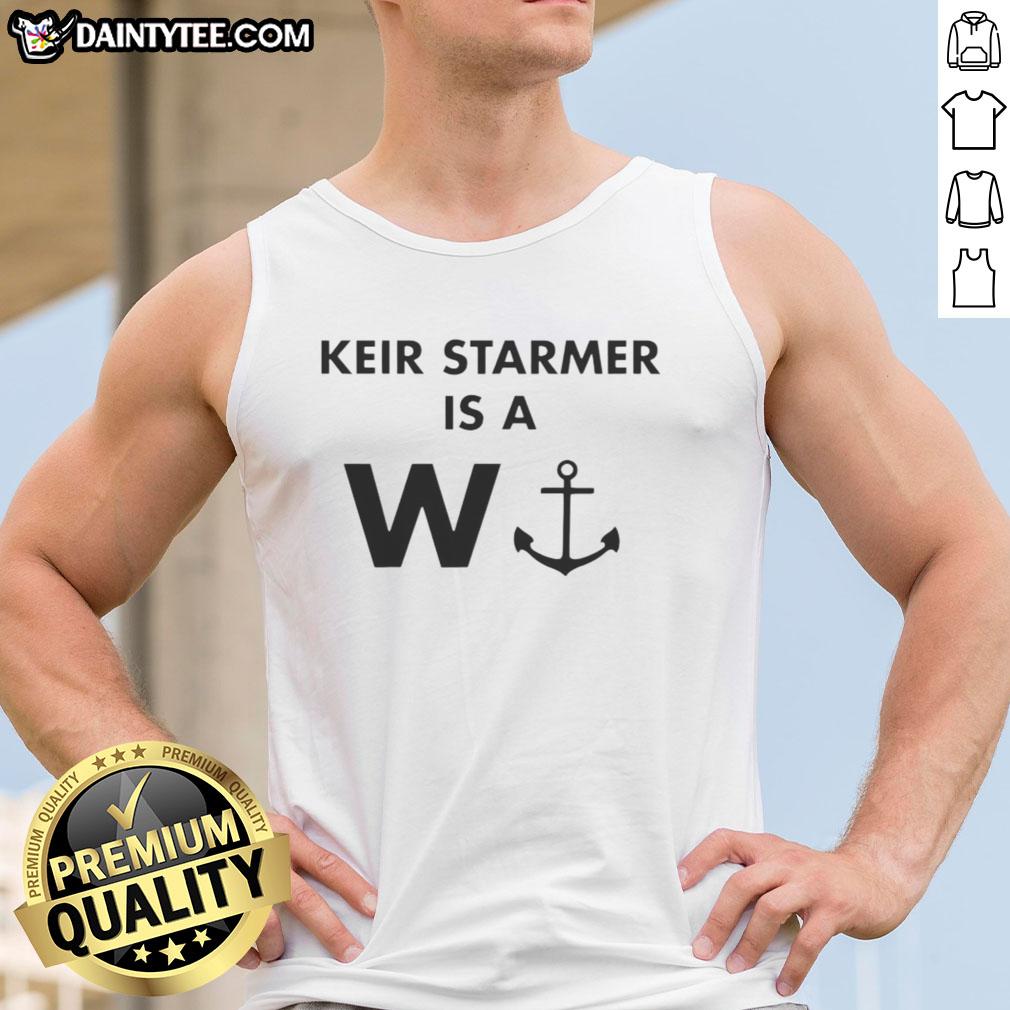 Good Keir Starmer is a W Anchor tank top featuring bold text and a stylish design for supporters of the Labour Party.