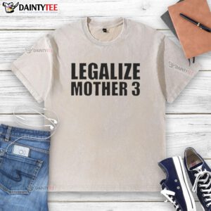 Good Legalize Mother 3 washed t-shirt featuring a vibrant design, perfect for casual wear and expressing your love for gaming.