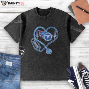 Good Love Tennessee Titans stethoscope headphones fans washed t-shirt, perfect for showing team spirit and style.