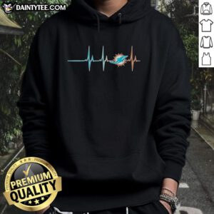 Good Miami Dolphins NFL Heartbeat Hoodie featuring vibrant team colors and logo, perfect for fans and game day wear.