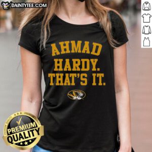 Good Mizzou Tigers Ahmad Hardy That's It Ladies Tee featuring vibrant design and comfortable fit for fans.