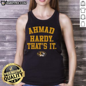 Alt Text: Good Mizzou Tigers Ahmad Hardy That's It tank top featuring bold graphics and a stylish design for fans.