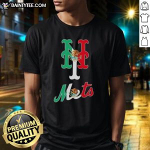 Good New York Mets Baseball X Mexican Flag T-Shirt featuring vibrant colors, team logo, and bold flag design.