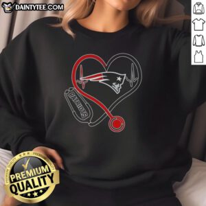 Good Nurse Love New England Patriots Sweatshirt featuring a stylish design for football fans and healthcare workers.