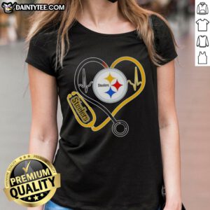 Good Nurse Love Pittsburgh Steelers Ladies Tee featuring a stylish design for passionate Steelers fans.