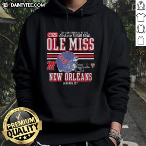 2026 Sugar Bowl hoodie featuring Good Ole Miss Rebels, perfect for fans celebrating CFP Quarterfinal in New Orleans.