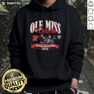 Good Ole Miss Rebels College Football Playoff 2026 Sugar Bowl hoodie featuring team colors and logo for fans.