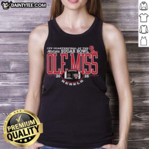 Good Ole Miss Rebels Football team celebrating victory at the 2025 Allstate Sugar Bowl CFP Quarterfinal at The Tank Top.