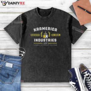 Good Seinfeld Kramerica Industries Business As Usual Summer Internship Program washed t-shirt featuring iconic design.