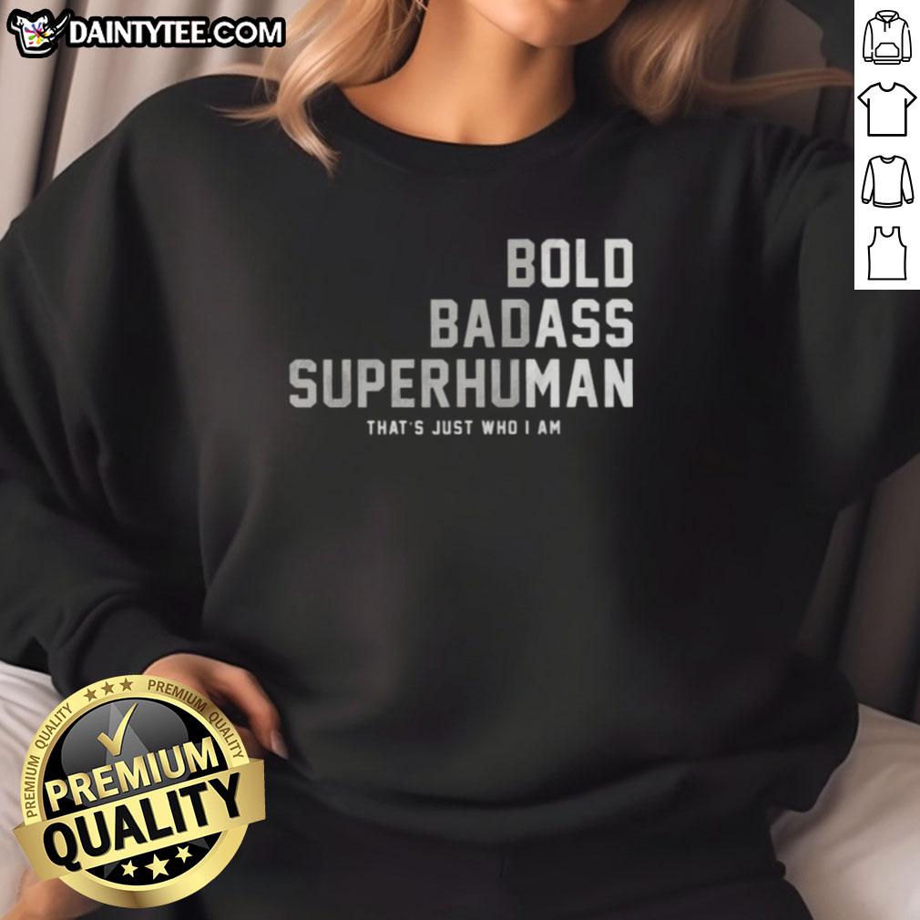 Happy old man wearing a gag gift sweatshirt for Father's Day birthday, showcasing humor and joy for dads.