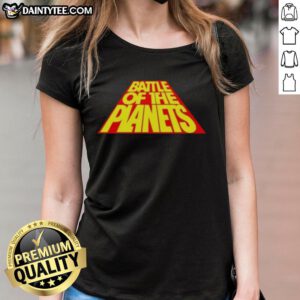 Stylish Nice Battle of the Planets ladies tee featuring vibrant graphics and a comfortable fit for fans of the classic series.