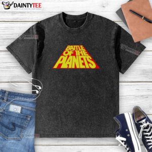Cool Nice Battle of the Planets washed t-shirt featuring vibrant graphics and a stylish vintage look for fans.