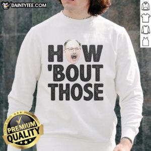 Alt Text: Cozy Nice Brock Spack sweatshirt featuring How 'Bout Those Redbirds design in vibrant colors for fans.
