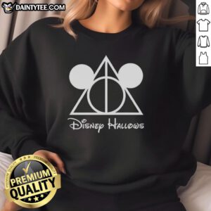 Nice Disney Hallows Mickey Mouse X Deathly Hallows sweatshirt featuring a unique design blending Disney and Harry Potter themes.
