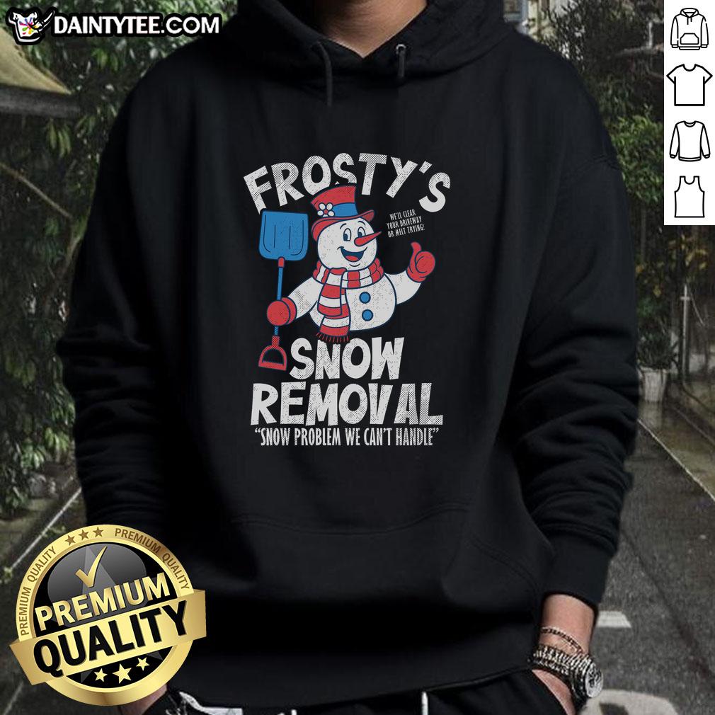 Cozy Nice Frostys Snow Removal Hoodie in vibrant colors, perfect for winter outdoor activities and staying warm.