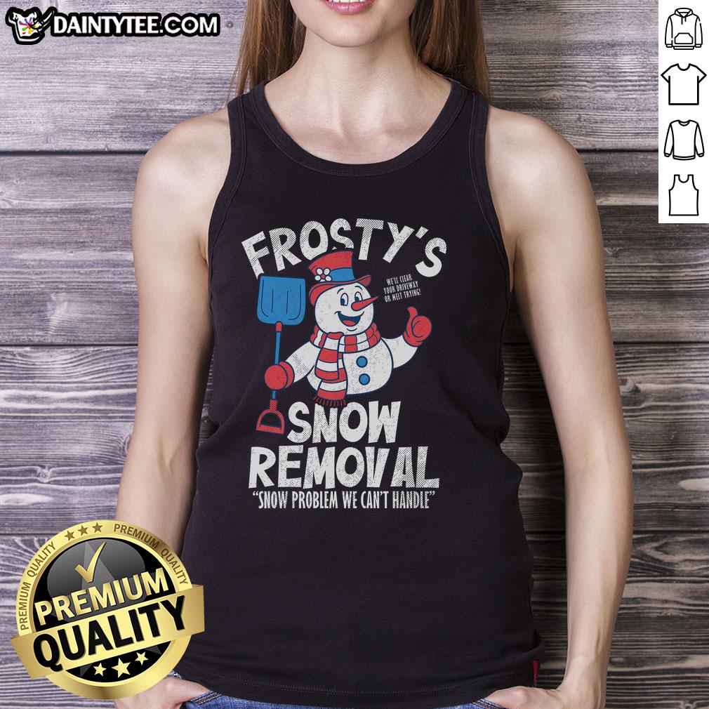 Nice Frostys Snow Removal Tank Top featuring a winter-themed design perfect for snow lovers and outdoor activities.