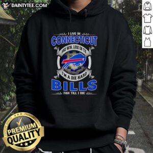 Alt Text: Cozy hoodie for dedicated Buffalo Bills fans in Connecticut, showcasing team spirit with Win, Lose, or Tie slogan.