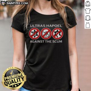 Nice Ultras Hapoel ladies tee featuring bold graphics and team colors, perfect for fans supporting their favorite team.