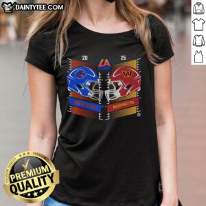 Official Boise State Broncos vs Washington Huskies 2025 Bucked Up LA Bowl head-to-head helmet ladies tee design.