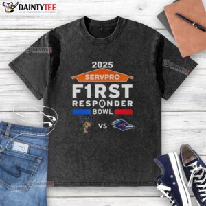 Official Florida International vs UTSA Roadrunners 2025 Servpro First Responder Bowl matchup washed t-shirt design.