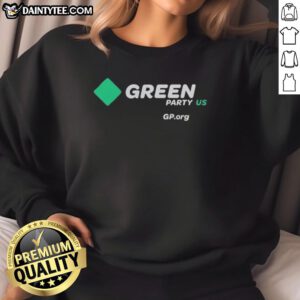 Official Green Party US sweatshirt featuring bold logo and eco-friendly design, perfect for supporters and activists.