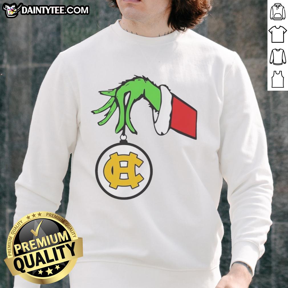 Official Harris County High School Grinch Favorite County Christmas 2025 Sweatshirt, featuring festive design and vibrant colors.
