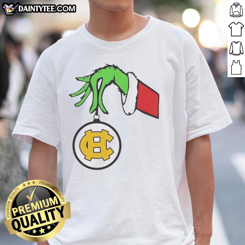 Official Harris County High School Grinch Favorite County Christmas 2025 T-Shirt featuring a festive design.