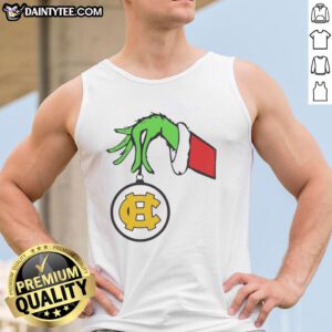 Official Harris County High School Grinch Favorite County Christmas 2025 Tank Top featuring festive design and school spirit.