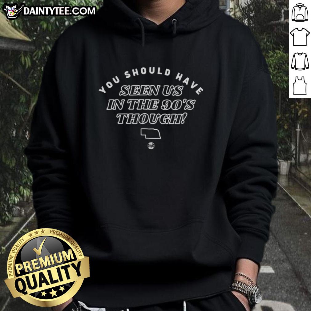 90s-inspired Nebraska map hoodie design showcasing retro style and nostalgia, perfect for vintage fashion enthusiasts.