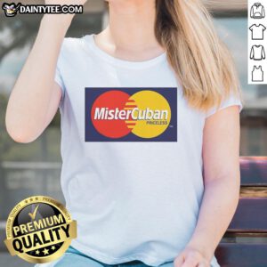 Original Mister Cuban Priceless logo on a stylish ladies tee, showcasing vibrant colors and trendy design.