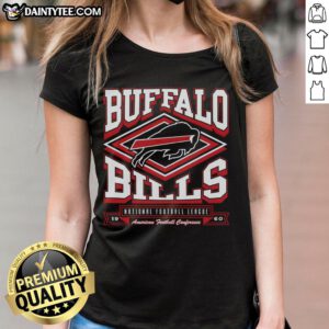 Premium Buffalo Bills Heater Ladies Tee in vibrant blue, perfect for game day or casual wear, showcasing team spirit.