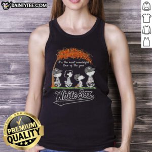 Premium Chicago White Sox X Peanuts Snoopy tank top for autumn, celebrating 'It's The Most Wonderful Time of The Year.'