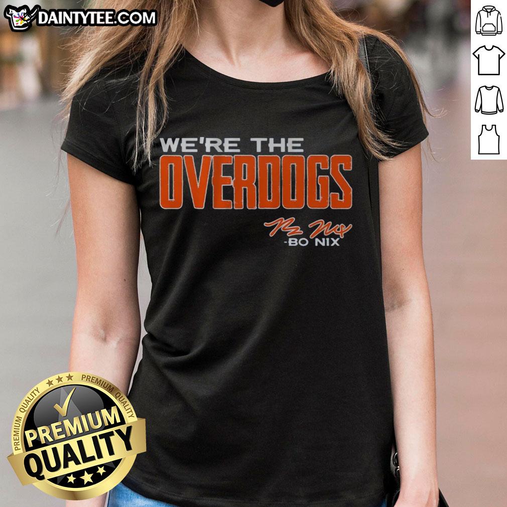 Top BO NIX Were The Overdogs Ladies Tee featuring a stylish design celebrating Bo Nix and team spirit for fans.