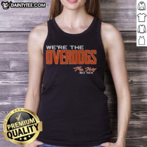 Top BO NIX Were The Overdogs tank top featuring bold graphic design and vibrant colors, perfect for sports fans.