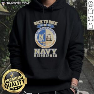 Alt Text: Navy Midshipmen hoodie celebrating back-to-back 2024-2025 Commander in Chiefs Trophy victories, stylish and comfortable.