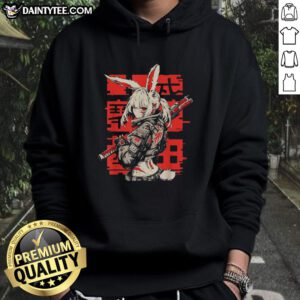 Awesome Anime Manga Cyberpunk Aesthetic Techwear Harajuku Bunny Girl Hoodie showcasing vibrant colors and unique design.