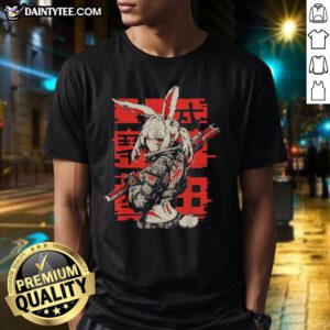 Awesome Anime Manga Cyberpunk Aesthetic Techwear Harajuku Bunny Girl T-Shirt featuring a vibrant, stylish bunny design.