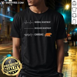 Awesome Bear Heart Rate T-Shirt featuring a cardiac arrest design and normal heartbeat graphic for cardiology enthusiasts.