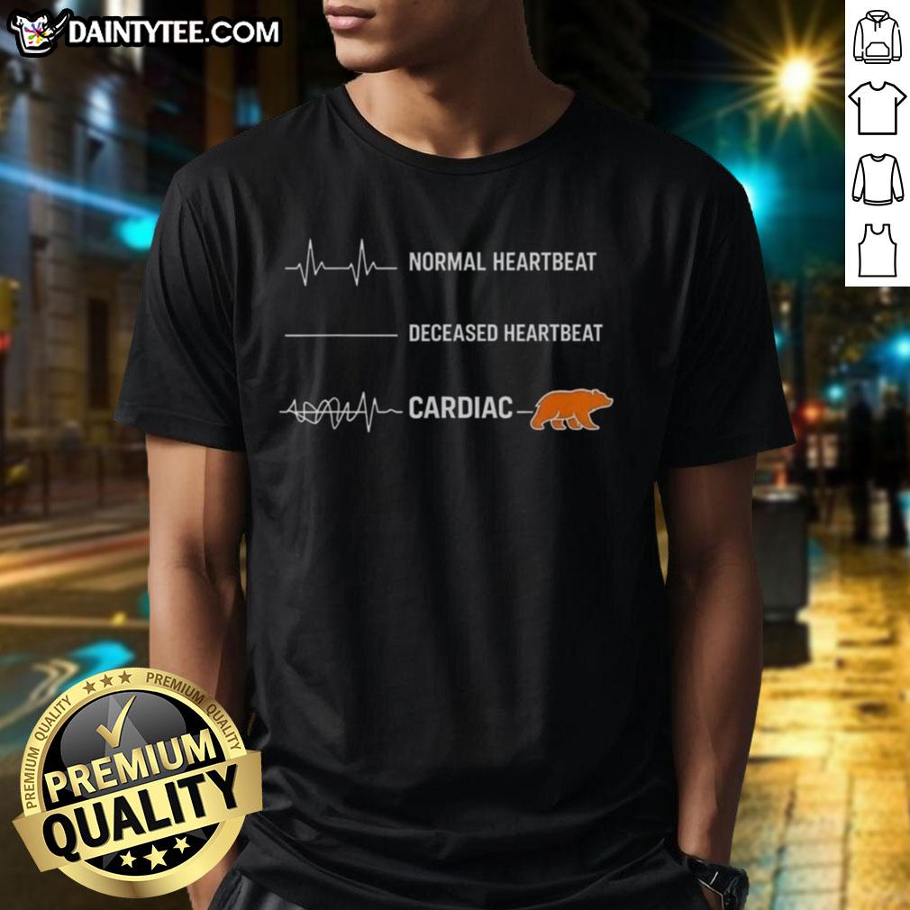 Awesome Bear Heart Rate T-Shirt featuring a cardiac arrest design and normal heartbeat graphic for cardiology enthusiasts.