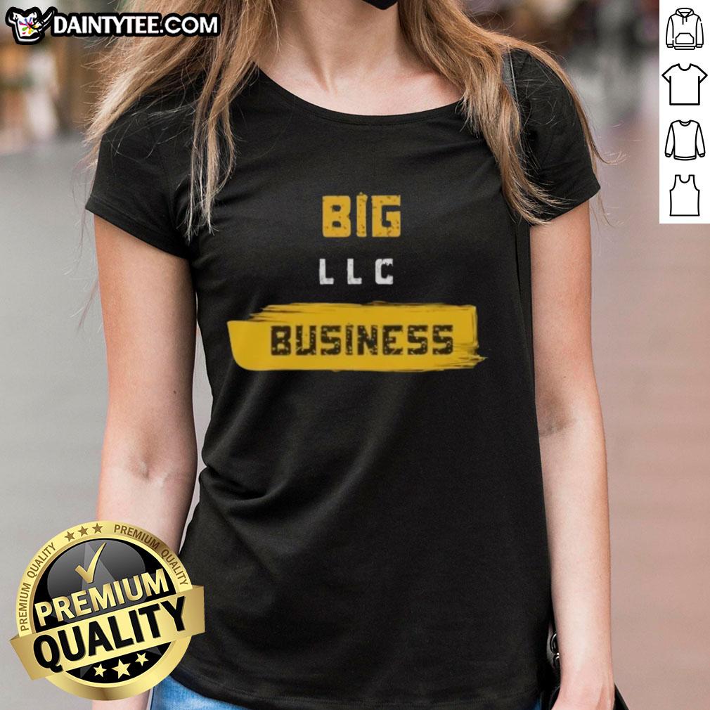 Alt Text: Gold Ladies Tee featuring Awesome Big Business Corp logo, perfect for stylish branding and corporate events.
