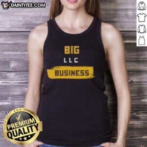 Awesome Big Business Corp tank top in gold, perfect for showcasing your brand style and promoting Big Business LLC.
