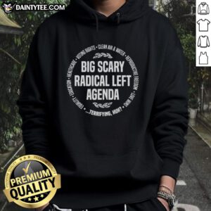 Alt Text: Awesome Big Scary Radica Agenda Equality Hoodie featuring bold graphics promoting equality and empowerment.