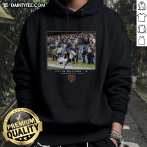 Caleb Williams Chicago Bears hoodie showcasing NFL Flash Features for Week 10, perfect for fans and collectors.