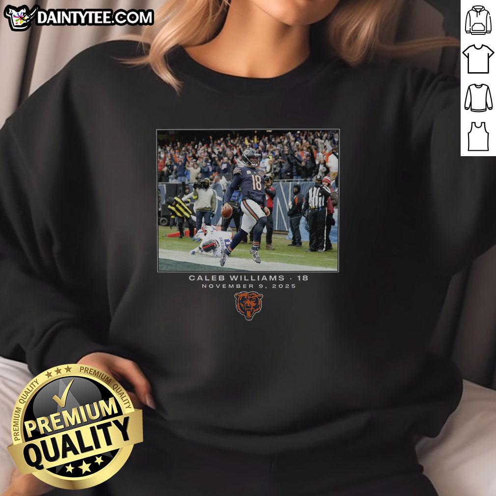 Caleb Williams Chicago Bears sweatshirt featuring NFL Flash design for Week 10, perfect for fans and game day wear.